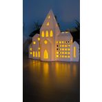 Dekoratif Ev Tealight Mumluk Modern Kış Evi Konsol Süsü Dekoratif Obje Camları Açık Geniş Ev