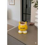 Dekoratif Figürlü Pop Art Saksı - Eğlenceli Sarı Karakter Masaüstü ve Ev Dekorasyon Objesi
