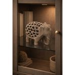 Dekoratif Fil Biblo 10x12 cm – Kafes Detaylı İçinde Küçük Fil Figürlü Otantik Masaüstü & Vitrin Süsü