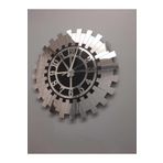 Dekoratif Gümüş Güneş Duvar Saati Modern Türk Rakamı Mdf Aynalı Pleksi 50x50 Cm