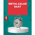 Dekoratif Gümüş Işıklı Alarmlı Masa Saati Sessiz Mekanizma
