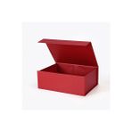 Dekoratif Hediye Kutusu Büyük L 33x25.5x11.5 cm Kırmızı Lamine Mıknatıslı Kapak