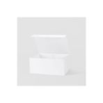 Dekoratif Hediye Kutusu Büyük XL 44x32x20 cm Beyaz Lamine Mıknatıslı Kapak