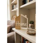 Dekoratif Home Yazılı Ev Biblosu - TV Ünitesi, Kitaplık ve Konsol Objesi 17,5 cm Bej 17 x 17
