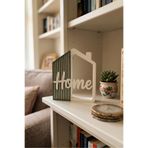 Dekoratif Home Yazılı Ev Biblosu - TV Ünitesi, Kitaplık ve Konsol Objesi 17,5 cm Yeşil 17 x 17