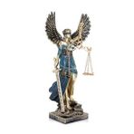 Dekoratif Kanatlı Themis Adalet Kadını Heykeli Biblo 30*12 cm