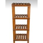 Dekoratif Katlı Ahşap Raf Portatif Ayakkabılık - Ceviz