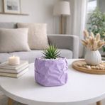 Dekoratif Kese Kağıdı Saksı-Bitki,Çiçek,Kaktüs ve Sukulent Saksısı- Modern Tarz Saksı - Lila