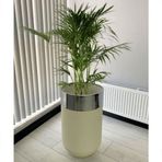 Dekoratif Krom Darbuka 70 cm Beyaz Saksı
