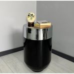 Dekoratif Krom Darbuka 70 cm Parlak Siyah Sehpa