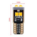 Dekoratif Led Ampul T10-6smd 3030 Canbus 12v Çift Turuncu / Laam866