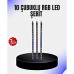 Dekoratif LED Meteor Işık 10’lu Çubuk Seti Midastech - Çok Renkli