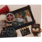 Dekoratif Metal Çerçeve Sinema Temalı Vintage Hediyelik
