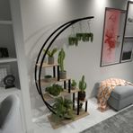 Dekoratif Metal Çiçeklik Ferforje Ahşap Çiçeklik Saksılık (434787622)