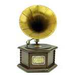 Dekoratif Metal Gramofon Kutu Obje Vintage Hediyelik