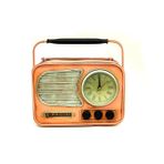 Dekoratif Metal Radyo Saat Ev Ofis Hediyelik Masa Saati Vintage Masa Saati
