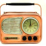 Dekoratif Metal Radyo Saat Masa Saati Vintage Ev Ofis Hediyelik