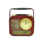 Dekoratif Metal Radyo Saatli Kumbara Vintage Biblo Hediyelik MKTB-Knm-C0311