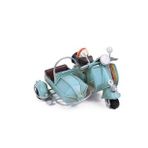 Dekoratif Metal Scooter Sepetli Vintage Biblo Ev Ofis Hediyelik
