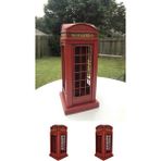 Dekoratif Metal Telefon Kulübesi Biblo – Vintage Retro London Telefon Kabini Masaüstü Ev Ofis Süs Aksesuar Hediyelik
