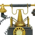 Dekoratif Metal Telefon Kumbaralı Biblo Hediyelik