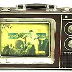 Dekoratif Metal Televizyon Bavul Vintage Biblo Hediyelik
