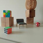 Dekoratif Mini Sandalye Koyu Gri