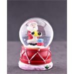 Dekoratif Noel Baba Ve Hediye Paketleri Temalı Mini Boy Işıklı Yılbaşı Kar Küresi 6.5 Cm F