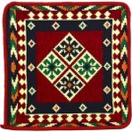 Dekoratif Otantik Çift Taraflı Fermuarlı Kilim Şark Köşesi Minder Kılıfı (40cmx41cm) Mod6