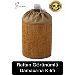 Dekoratif Özel Üretim Rattan Görünüm Su Damacana Kılıfı Mutfak Düzenleyici Katlanabilir Gizleme