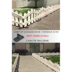 Dekoratif Plastik Alan Oluşturma Ve Bahçe Çiti 1 Adet Çit Y: 32 Cm / G: 55 Cm Sert Zemin Ayaklı - Beyaz