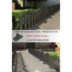 Dekoratif Plastik Alan Oluşturma ve Bahçe Çiti 1 ADET ÇİT (Y: 50 CM / G: 55 CM) SERT ZEMİN AYAKLI - Antrasit
