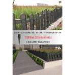 Dekoratif Plastik Bahçe ve Peyzaj Çiti 1 ADET ÇİT (Y: 50 CM / G: 55 CM) TOPRAK AYAKLI - Antrasit