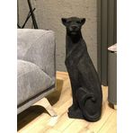 Dekoratif Puma Leopar Çita Biblo 70 cm SİYAH RENK