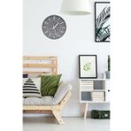 Dekoratif Renkli Daire Beton Duvar Saati 26 Cm - Gri