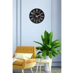 Dekoratif Renkli Daire Beton Duvar Saati 26 Cm - Siyah