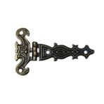 Dekoratif, Sac Tek Kuyruklu Menteşe - 40X68 Mm, Küçük, Antik, 100 Adet - Lisinya
