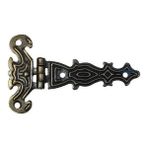 Dekoratif, Sac Tek Kuyruklu Menteşe - 40X68 Mm, Küçük, Antik, 100 Adet Midastech - Çok Renkli