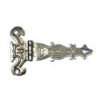 Dekoratif, Sac Tek Kuyruklu Mentese - 40X68 Mm, Kucuk, Nikel, 1 Adet