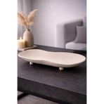 Dekoratif Seramik Tabak El Yapımı Modern Ev Dekoru, Asimetrik Duvar & Konsol Dekoru, 55×6 cm – Morpha