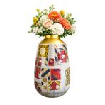 Dekoratif Seramik Vazo El Yapımı Modern Ev Dekoru, Minimalist Masa & Konsol Aksesuarı, 17×28 cm – Mirelza