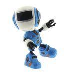 Dekoratif Sesli Işıklı Mini Sevimli Mavi Robot Kız Erkek Çocuk Oyuncak Eğitici Oyuncaklar