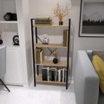 Dekoratif Siyah Kitaplık Ahşap Çok Amaçlı Raf Mini Kİtaplık