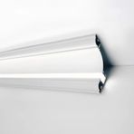 Dekoratif Tavan Çerçevesi, Dolaylı Aydınlatma için Alüminyum Profil - Tavan ve Süpürgelik için LED Işık Kanalı, Beyaz LED Difüzör, 1 m (3,3 Ayak) LED Çerçeve