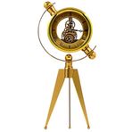 Dekoratif Tripod Gold Çarklı Masa Saati