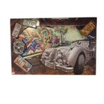 Dekoratif Vintage 3d Metal Spor Araba Pano Tablo
