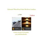 Dekoratif WaterProof Solar Merdiven Lambası Balkon Bahçe Pencere Teras Güneş Enerjili 4 Adet