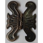 Dekoratif Yaprak Kelebek Menteşe Bakır 4 Adet 6.5 x 4.5 Cm