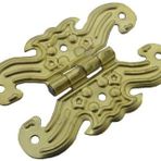 Dekoratif Yaprak Kelebek Menteşe Sarı 4 Adet 6.5 x 4.5 Cm