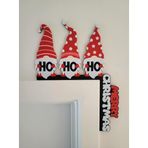 dekoratif yılbaşı temalı kapı süsü Ho Ho Ho Gnomes Door Corner